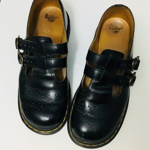 Dr. Martens T Strap Mary Jane's Black Size 8